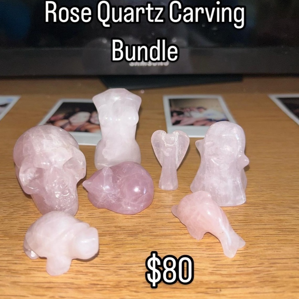 Rose Quartz Carving Bundle